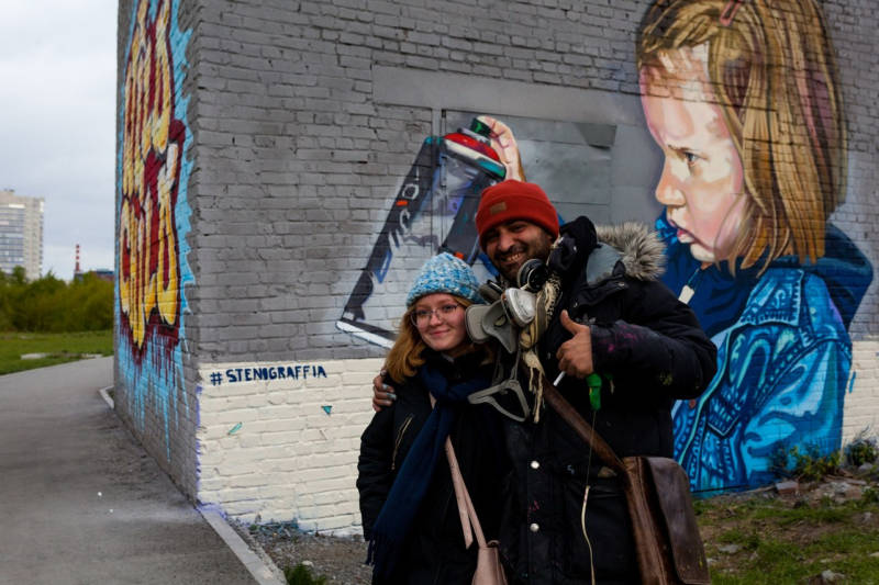 Участник «Стенограффии-2018» изобразил в Екатеринбурге портрет своей дочери